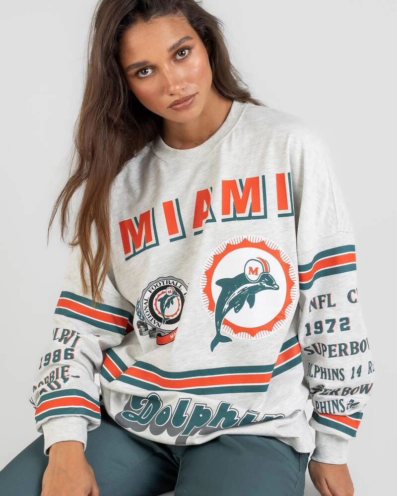 Mitchell & Ness Dolphins Long Sleeve T-Shirt 3 Mitchell & Ness Dolphins Long Sleeve T-Shirt