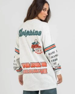 Mitchell & Ness Dolphins Long Sleeve T-Shirt 8 Mitchell & Ness Dolphins Long Sleeve T-Shirt -Women's Fashion Select Stores 20336923 01 LT XL