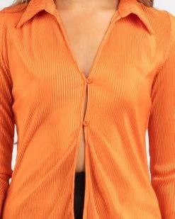 Brunch Babe Plisse Shirt -Women's Fashion Select Stores 20347440 01 RT XL