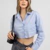 Out Of Office Cropped Shirt