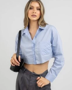 Out Of Office Cropped Shirt