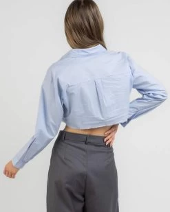 Out Of Office Cropped Shirt -Women's Fashion Select Stores 20350828 01 LT XL