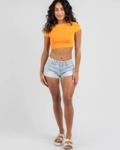 Chi Chi Ultra Crop Baby Tee -Women's Fashion Select Stores 20353324 04 LT XL