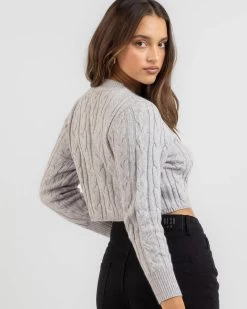 Bookworm Cable Knit Jumper -Women's Fashion Select Stores 20356376 04 LT XL