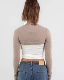 Tana Long Sleeve Knit Shrug -Women's Fashion Select Stores 20356395 01 LT XL