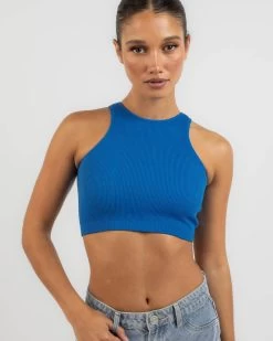 Basic Seamfree High Neck Tank Top