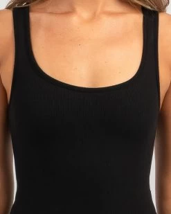 Basic Scoop Fine Rib Bodysuit -Women's Fashion Select Stores 20366554 03 RT XL