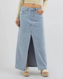 Rusty Celeste Low Rise Denim Maxi Skirt