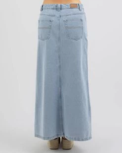 Rusty Celeste Low Rise Denim Maxi Skirt -Women's Fashion Select Stores 20369099 01 LT XL